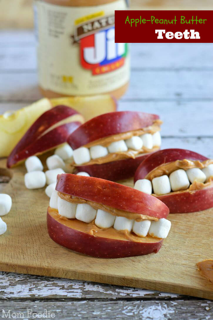 Apple Peanut Butter Teeth