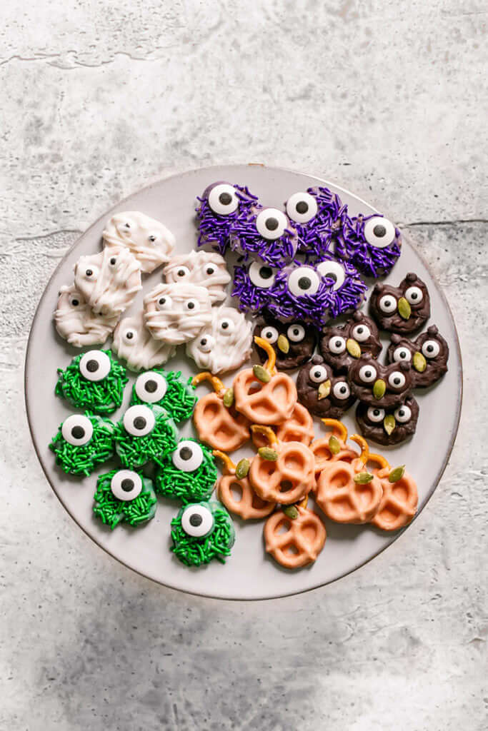 Halloween Chocolate Covered Pretzel Board (Gluten-Free & Vegan)