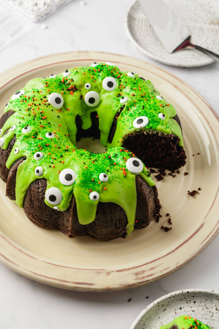 Monster Halloween Bundt Cake