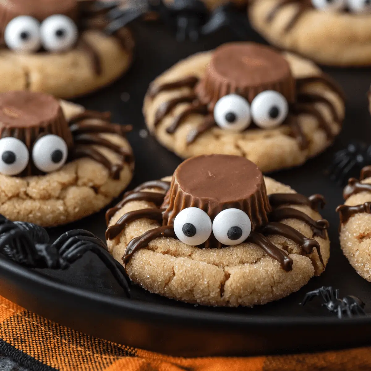 Peanut Butter Spider Cookies