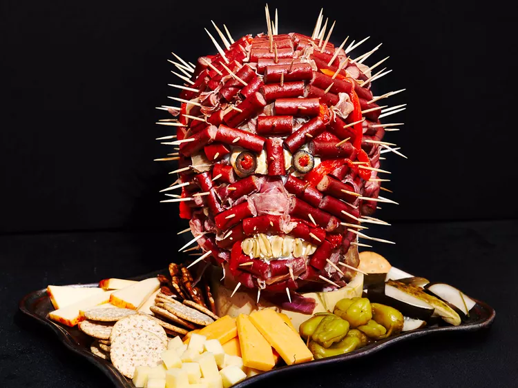 Sausage Head Charcuterie Board