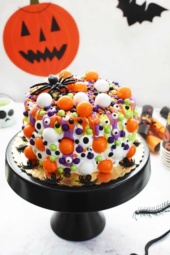 Semi-Homemade Halloween Monster Cake