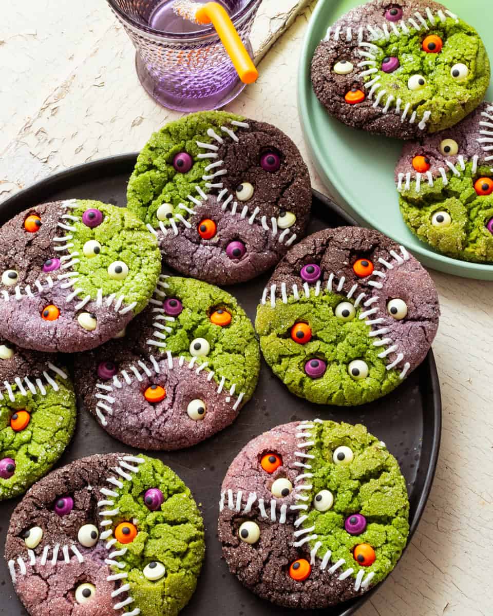 Spooky Vegan Halloween Cookies, Natural Colors and Flavors