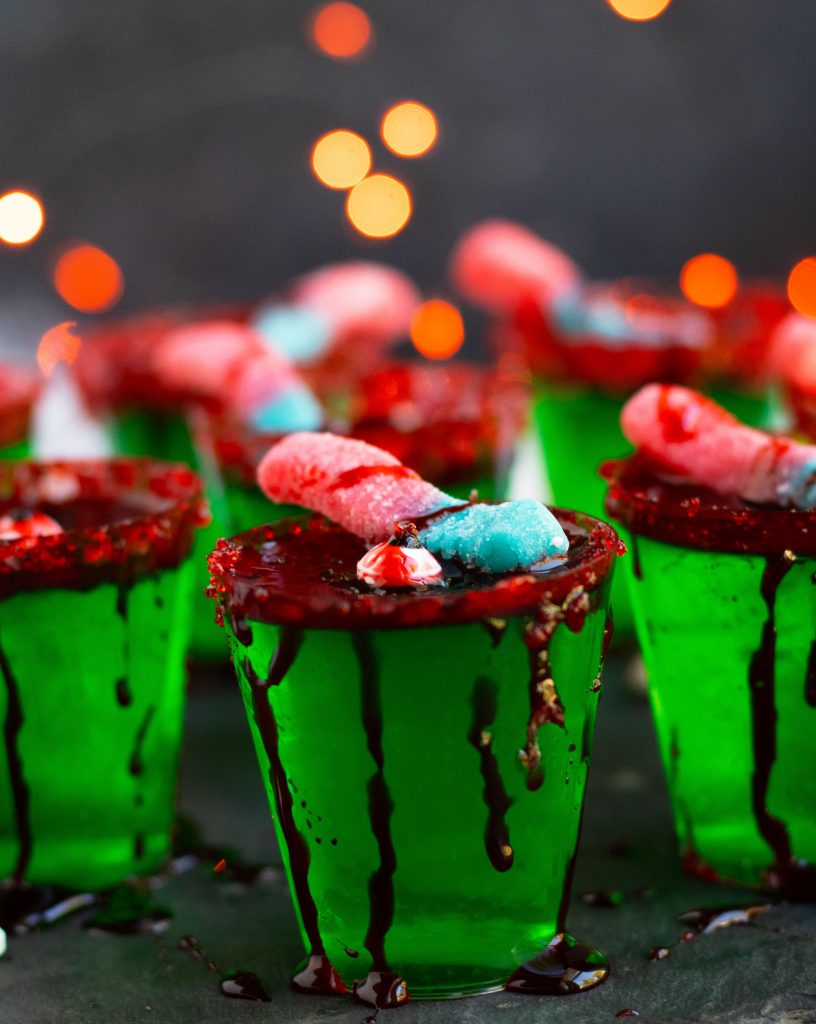 Zombie Brain Margarita Jello shots
