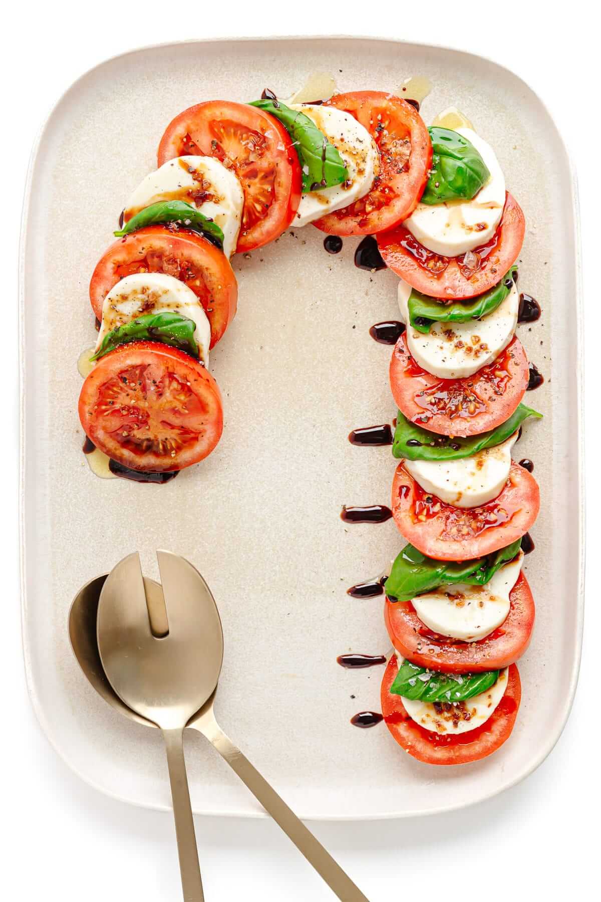 Christmas Caprese Salad (Candy Cane Caprese)