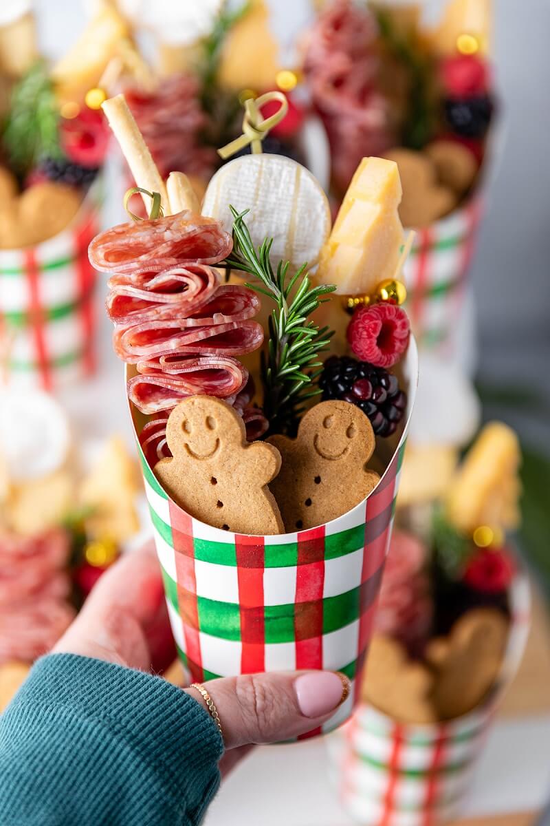 Christmas Charcuterie Cups