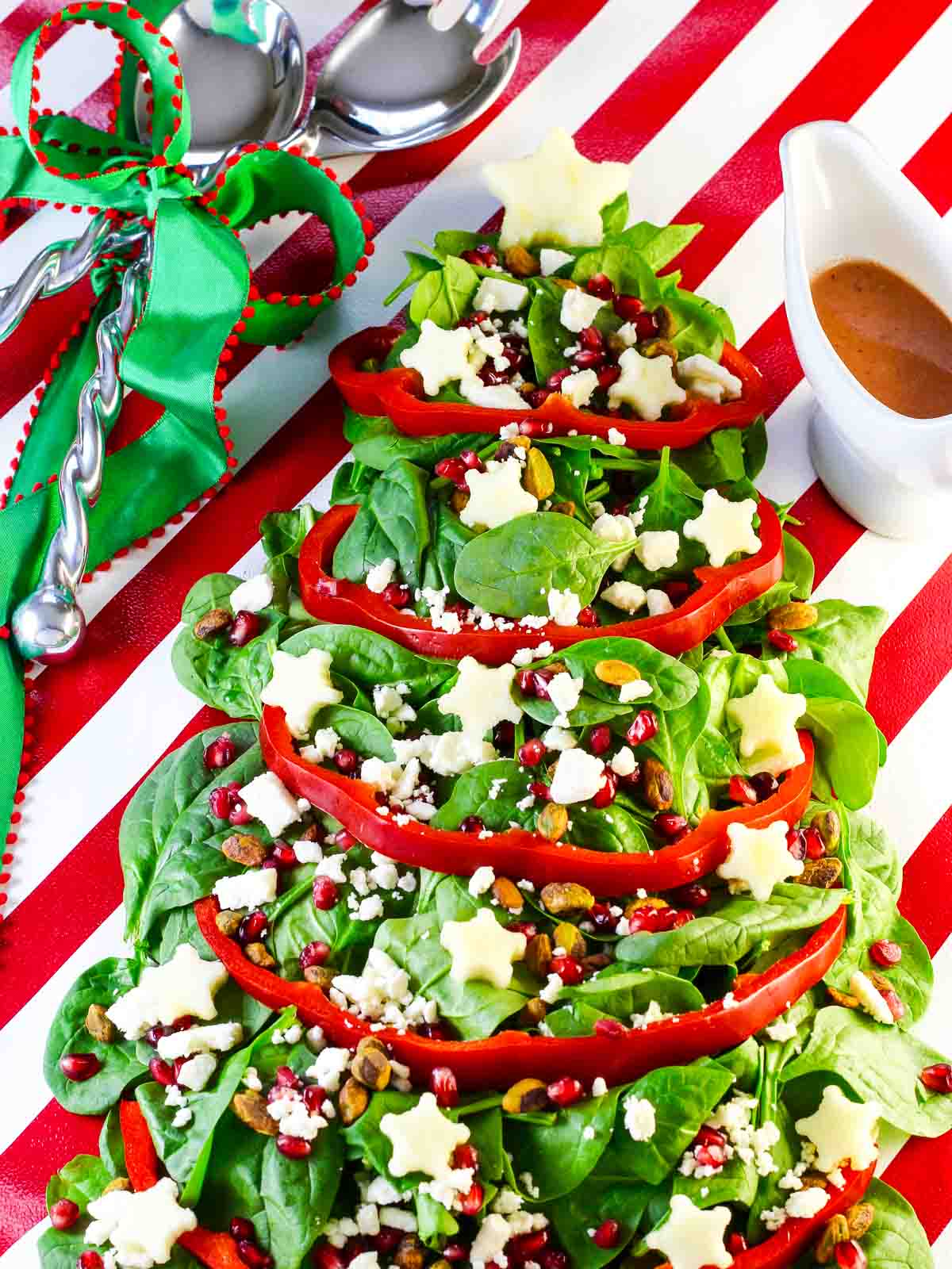 Christmas Tree Salad With a Cranberry Vinaigrette