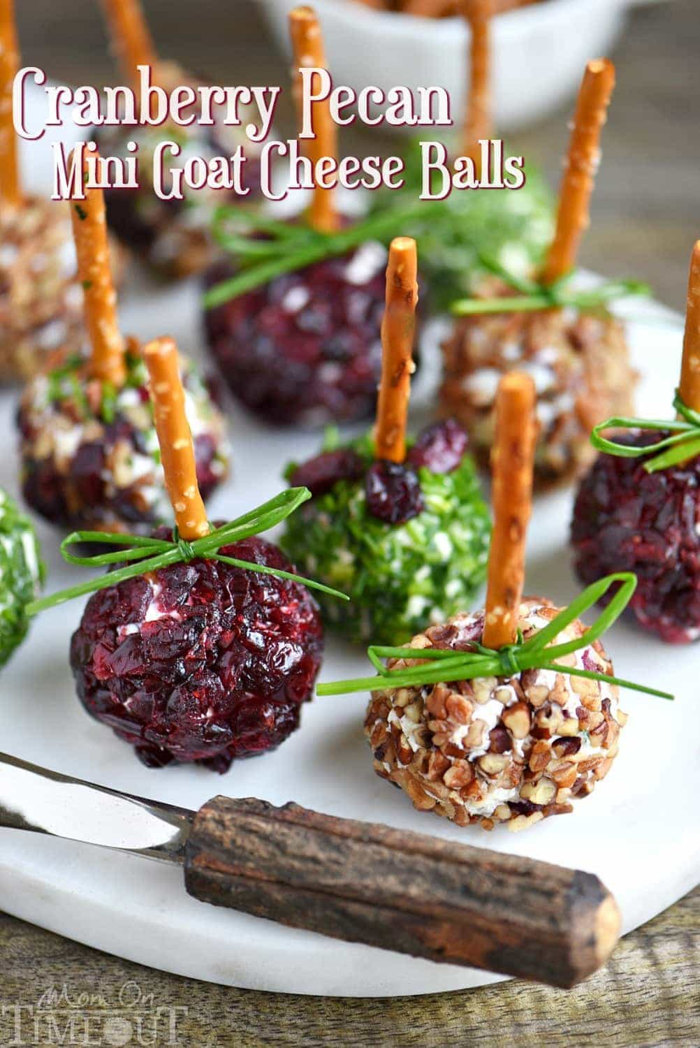 Cranberry Pecan Mini Goat Cheese Balls