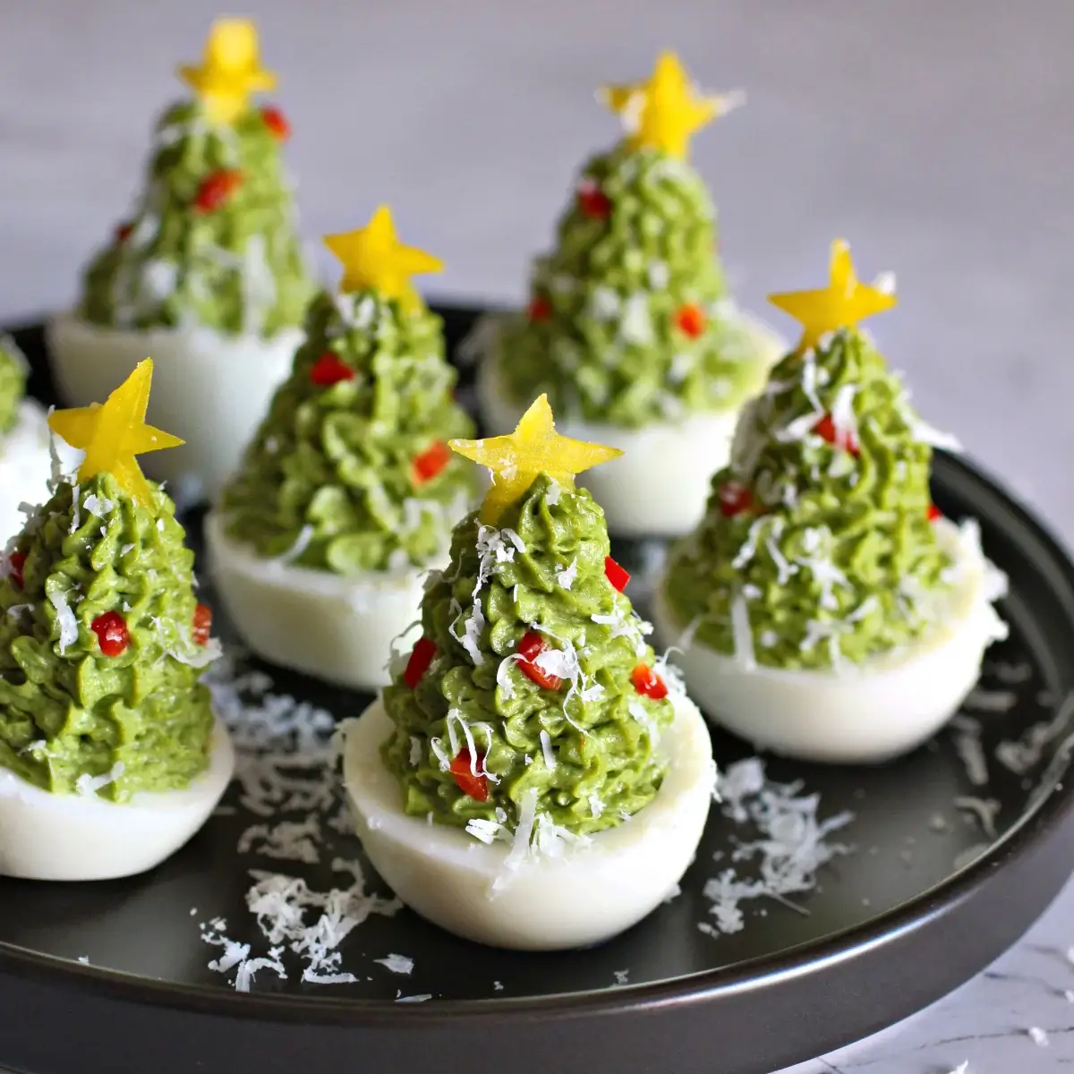 Deviled Egg Christmas Trees
