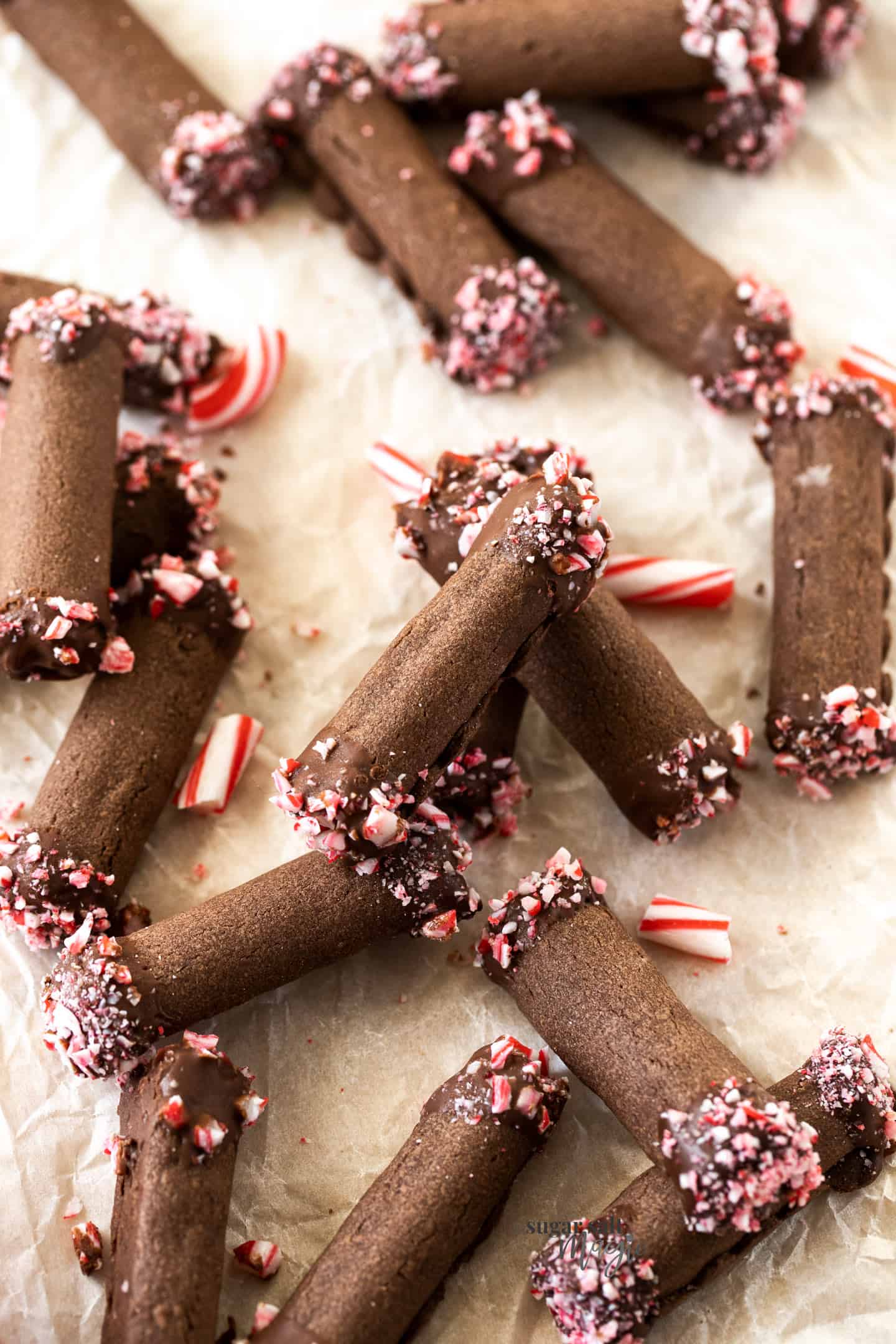 Peppermint Chocolate Roll Cookies
