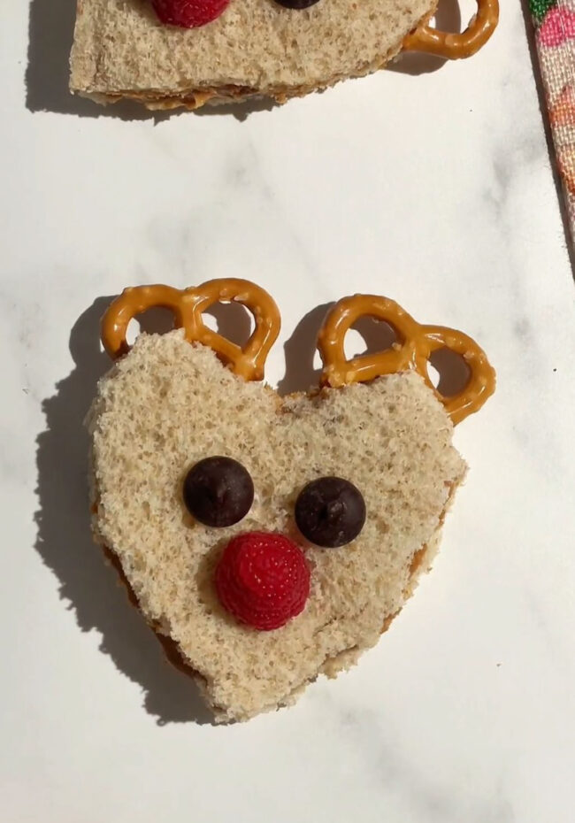 Reindeer Peanut Butter Sandwiches