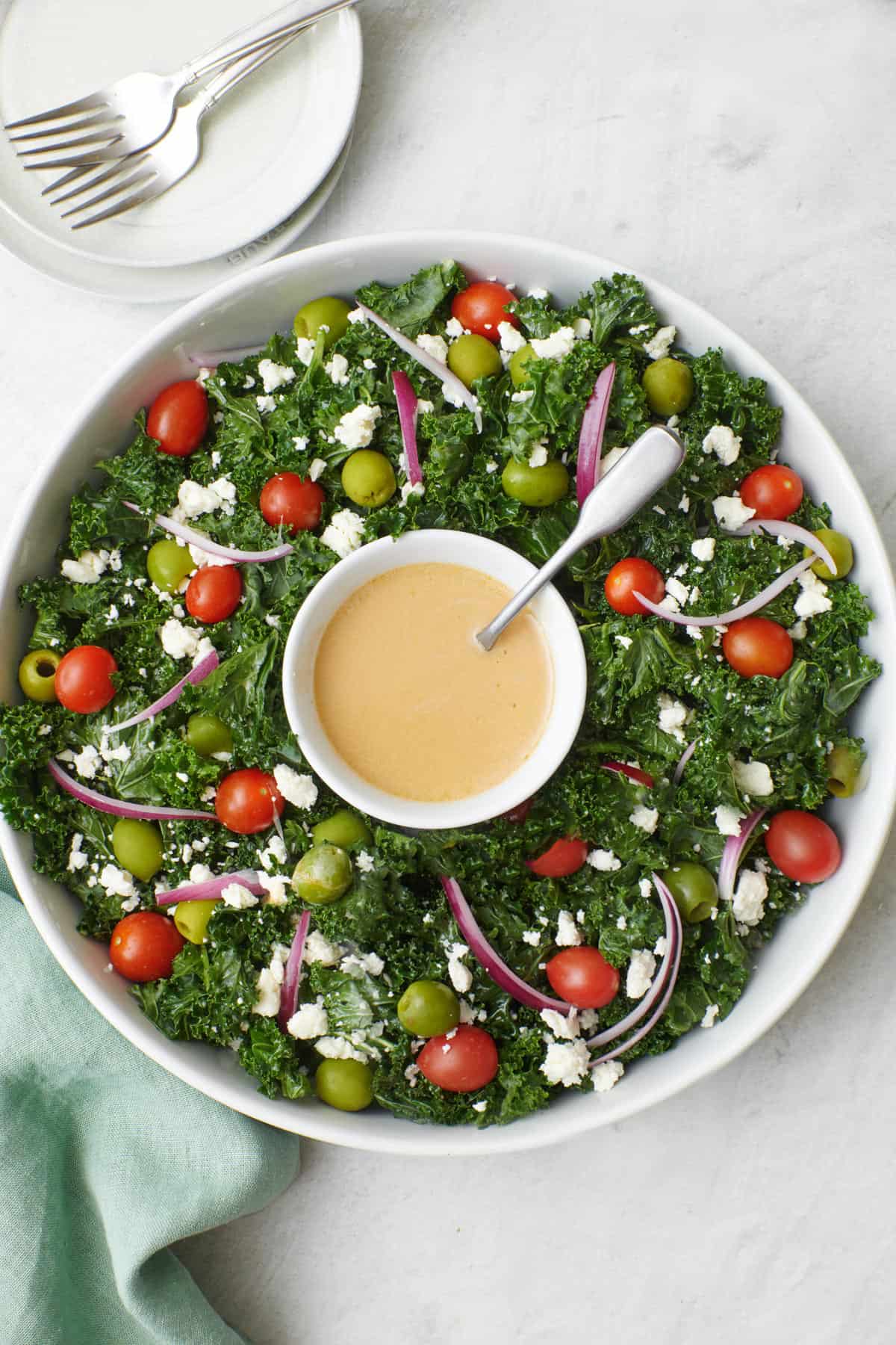 Simple Christmas Wreath Salad