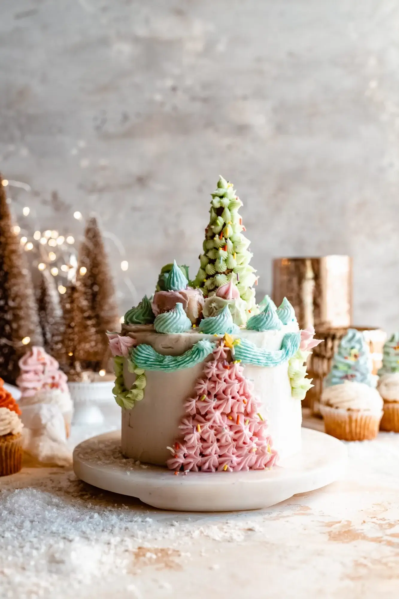 The Ultimate Vegan Christmas Tree Cake (Video)