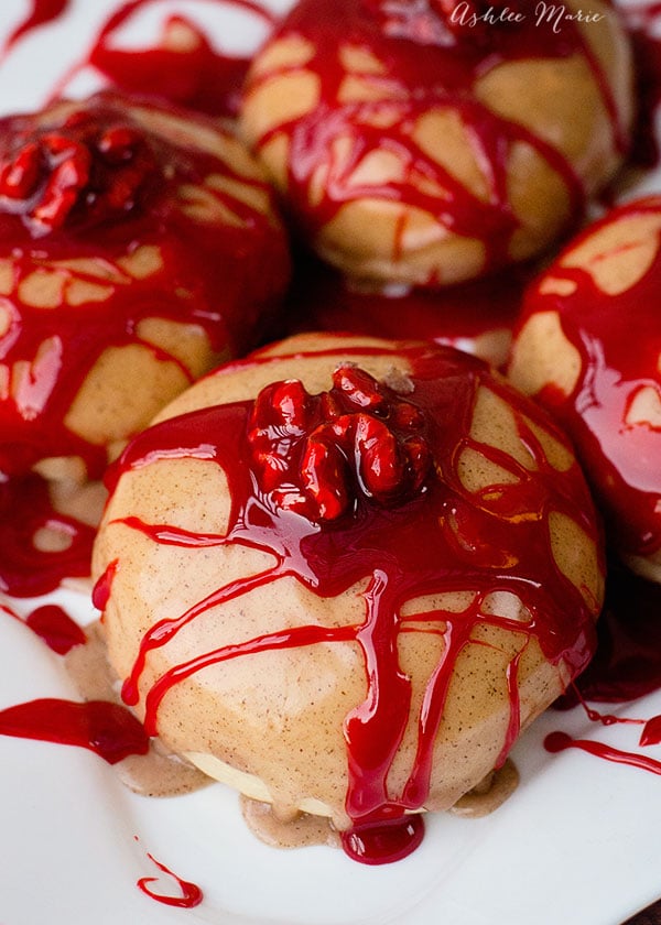 Bloody Brain Caramel and Cinnamon Apple Baked Doughnuts