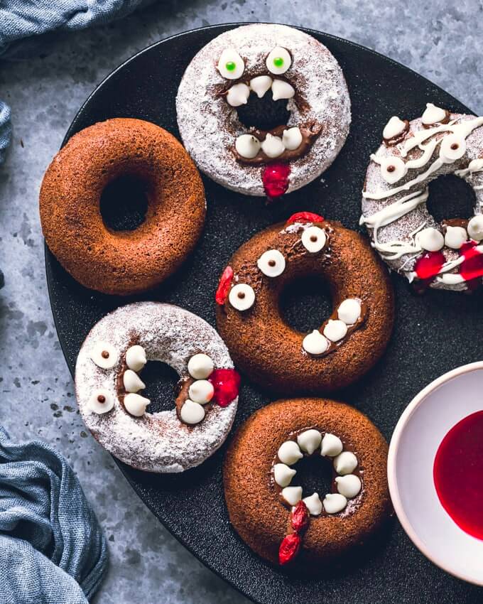 Healthy Halloween Donuts With Teeth