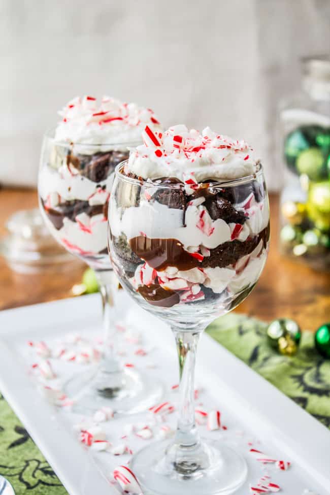 Candy Cane Brownie Trifle Recipe