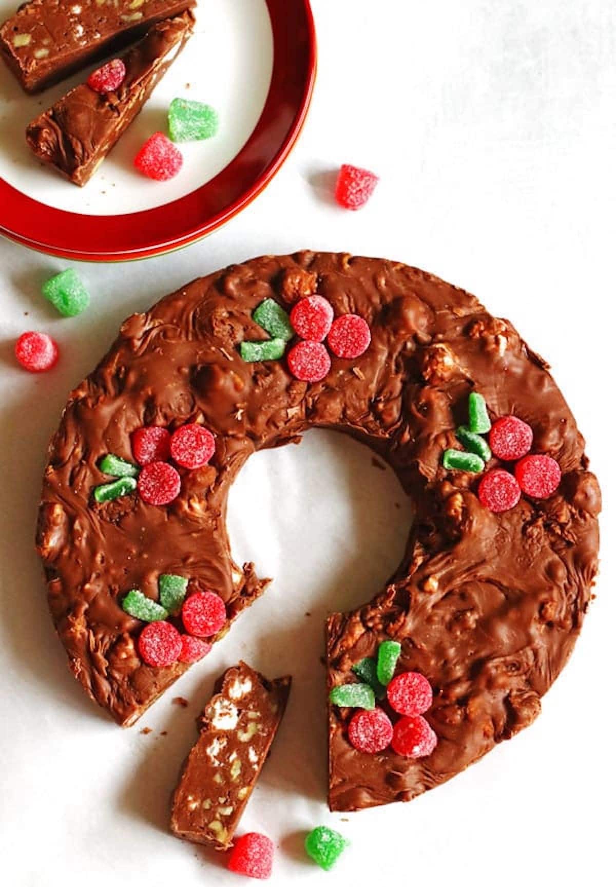 Christmas Wreath Fudge