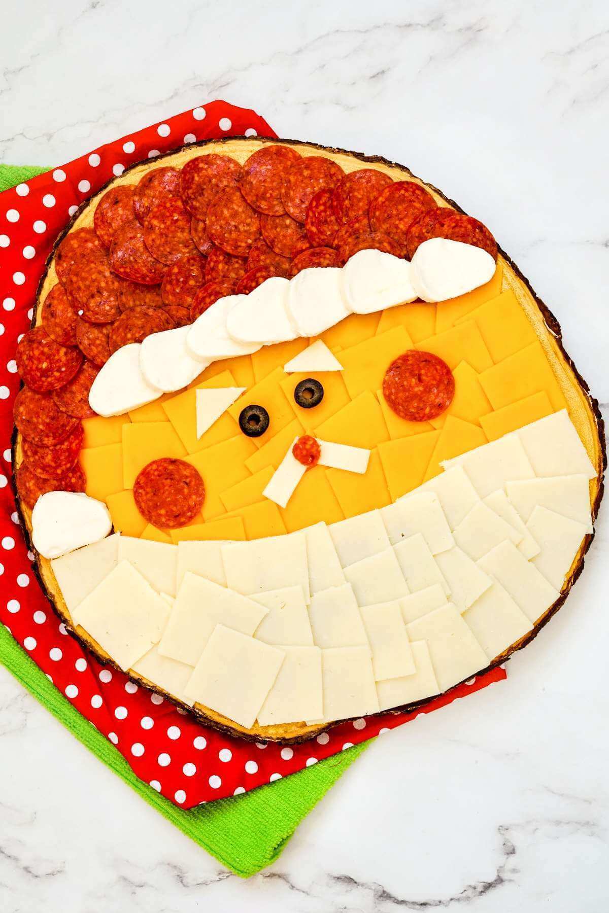 Cute Santa Christmas Charcuterie Board