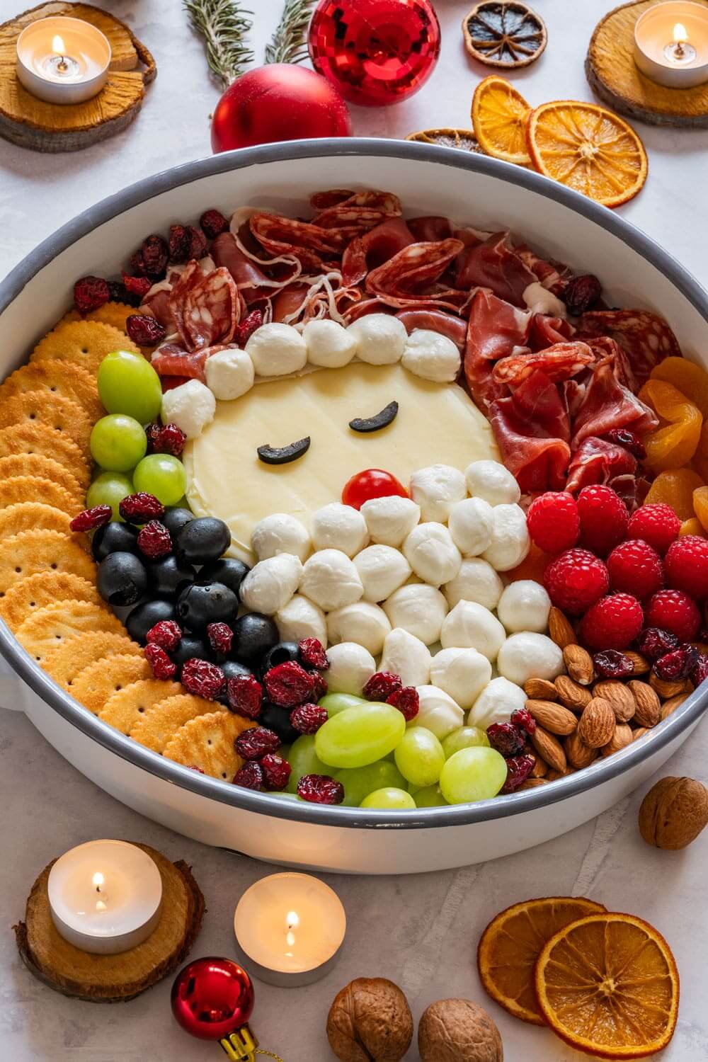 Fun Santa Charcuterie Board