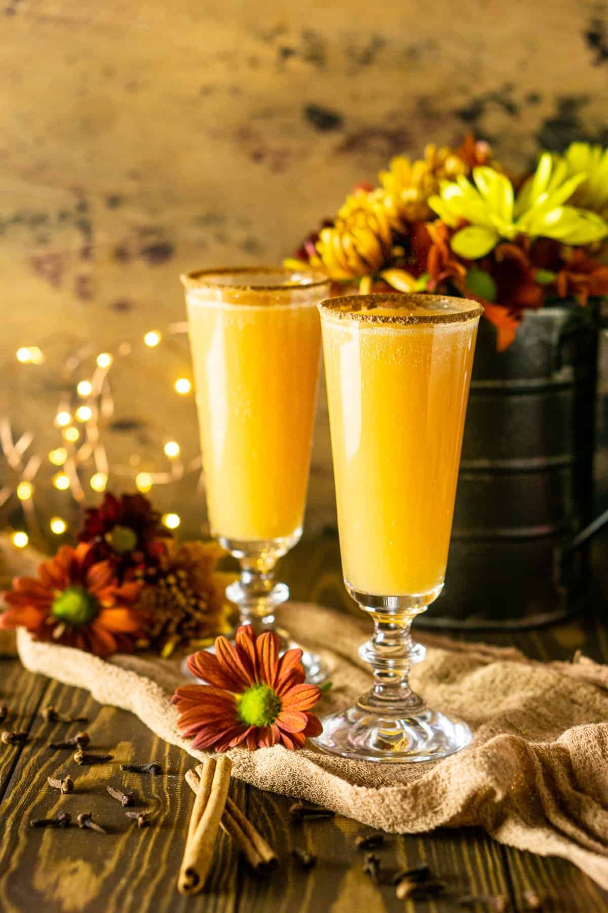 Thanksgiving Mimosa With Spiced Orange Juice