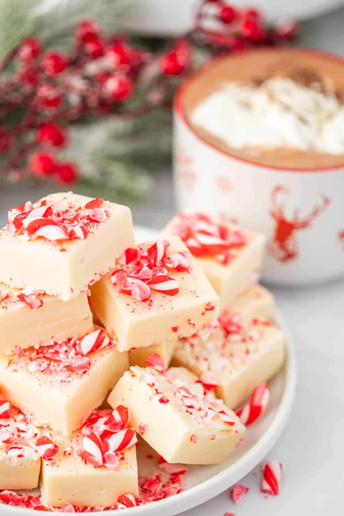 White Chocolate Peppermint Fudge Recipe