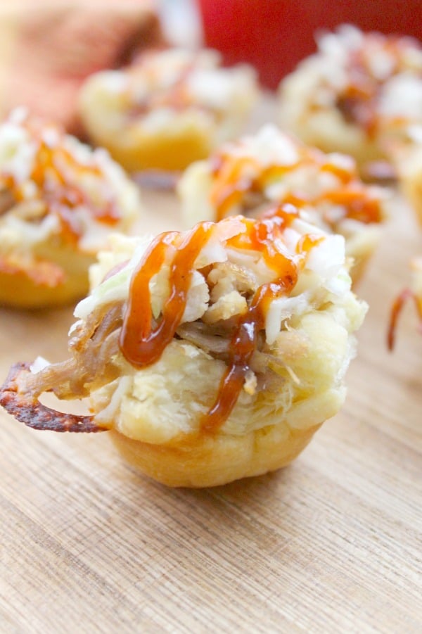 BBQ shredded Pork Cups With Cheese