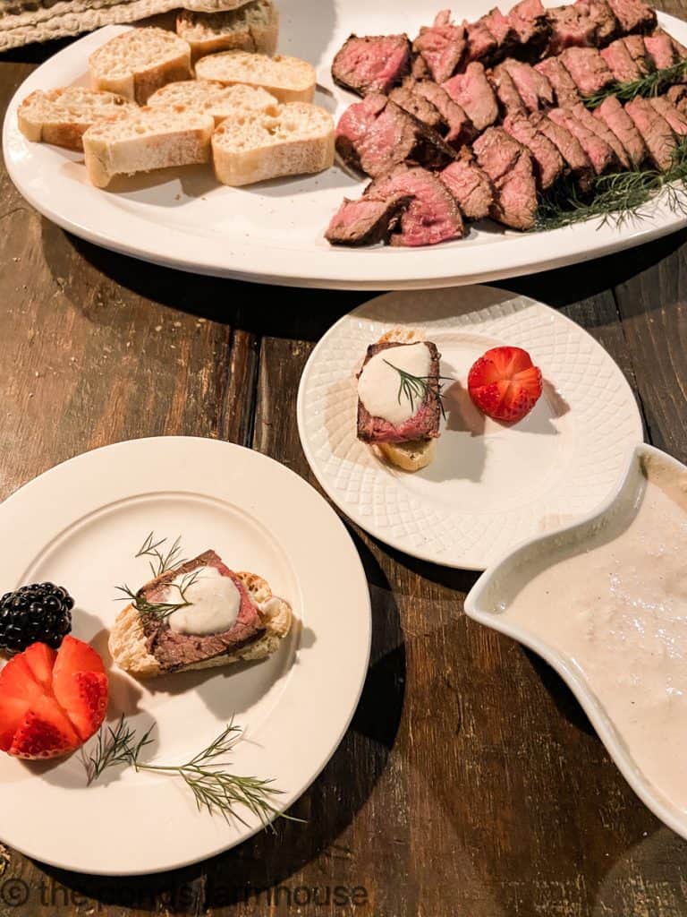 Beef Tenderloin Crostini