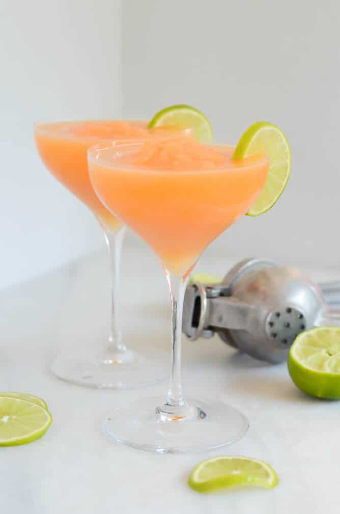 Frozen Cantaloupe White Wine Sangria