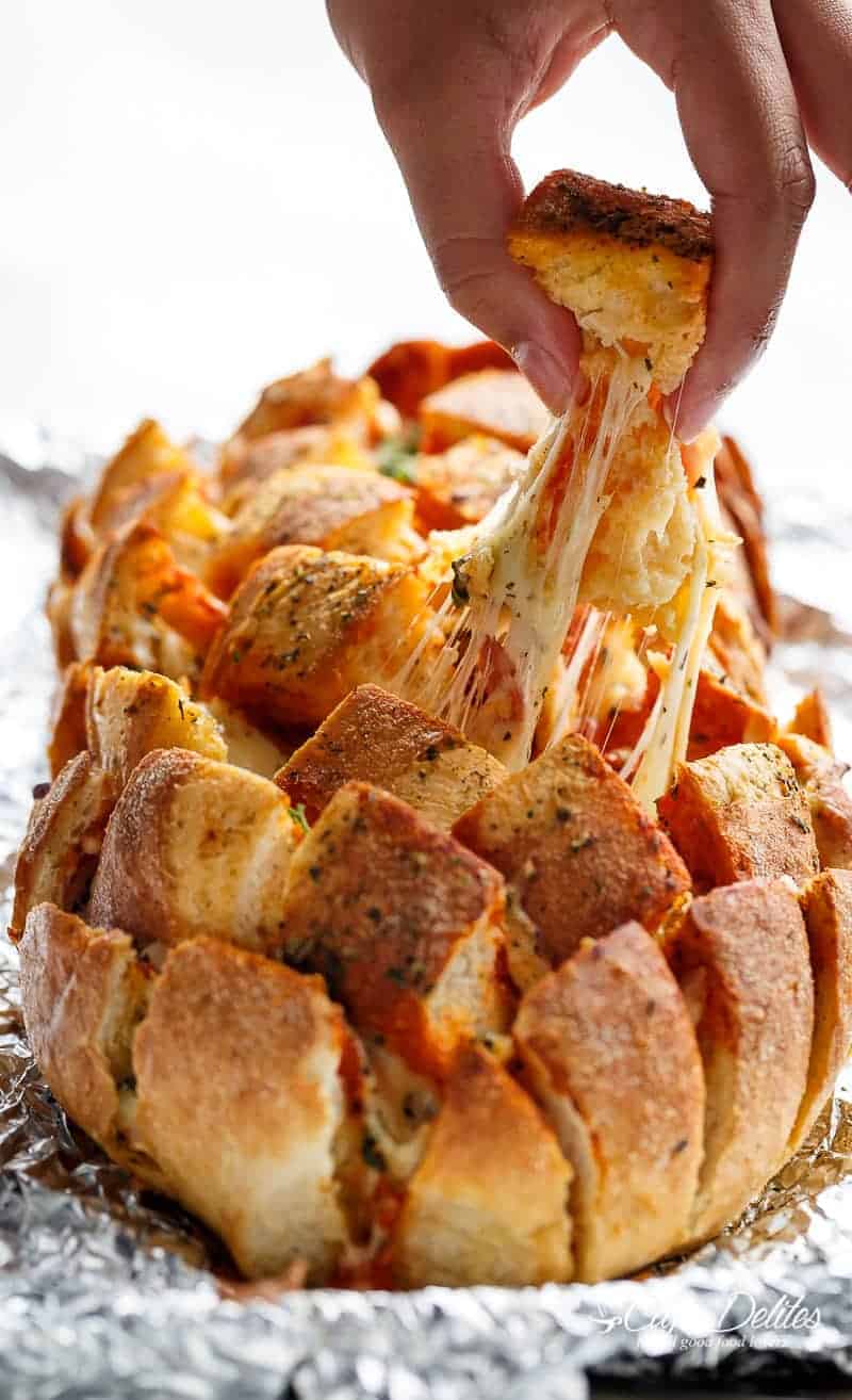Garlic Butter Pizza Pull Apart Bread