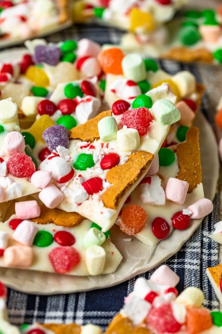 Gingerbread House White Chocolate Bark Recipe (Christmas Bark)