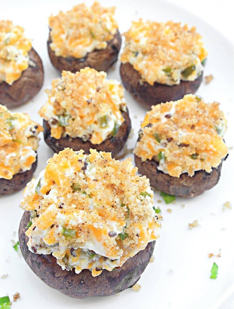 Jalapeno Popper Stuffed Mushrooms
