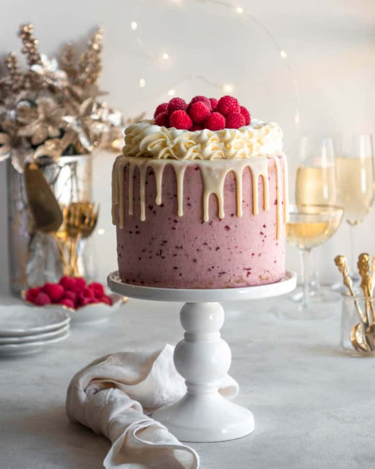 Raspberry Champagne Cake