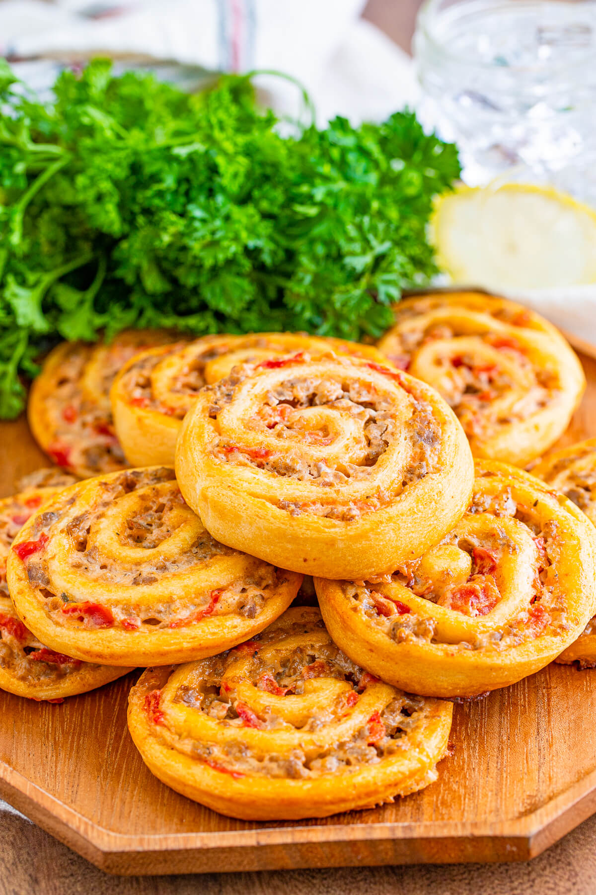 Sausage Dip Pinwheels