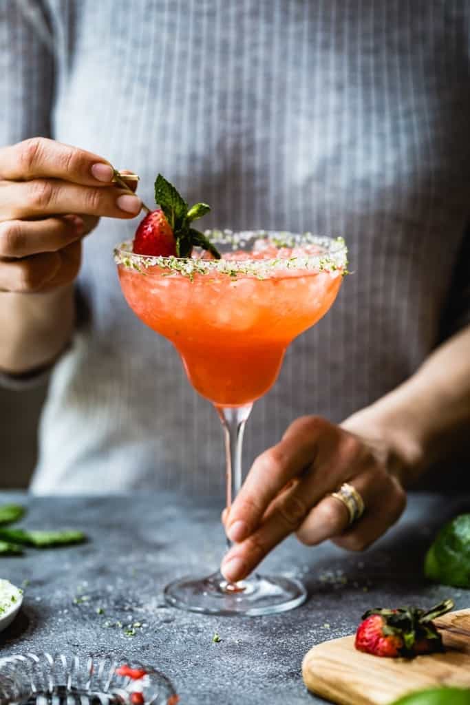 Strawberry Champagne Margaritas