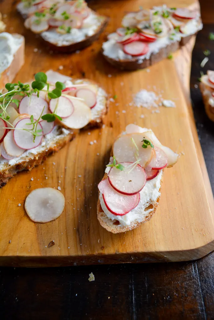 Sunchoke And Radish Tartine