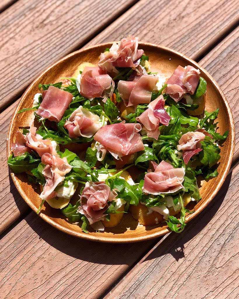 Burrata Prosciutto Crostini