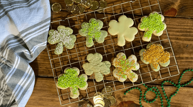 No-Chill Shamrock Sugar Cookies