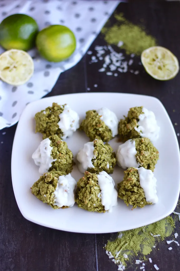 Paleo Matcha Lime Macaroons