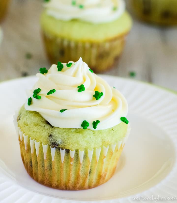 Pistachio Cupcakes For St. Patrick's Day