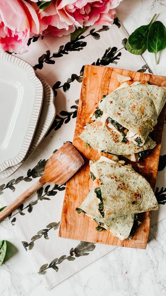 Spinach And Brie Quesadilla
