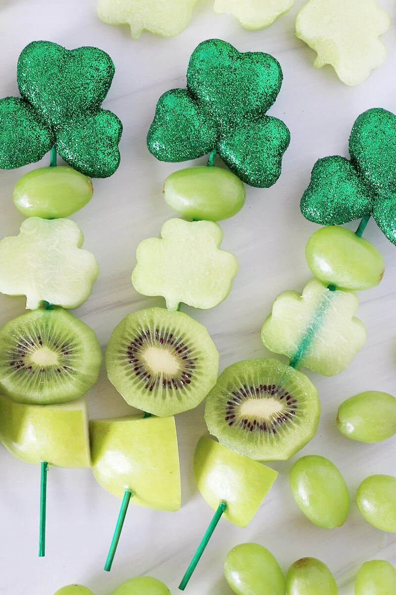St. Patrick's Day Fruit Kabobs