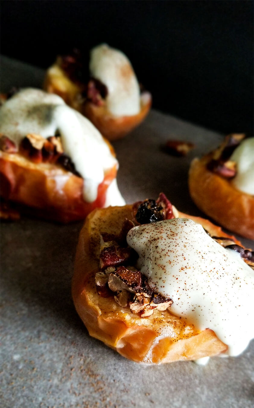 Baked Apples With Maple Greek Yogurt