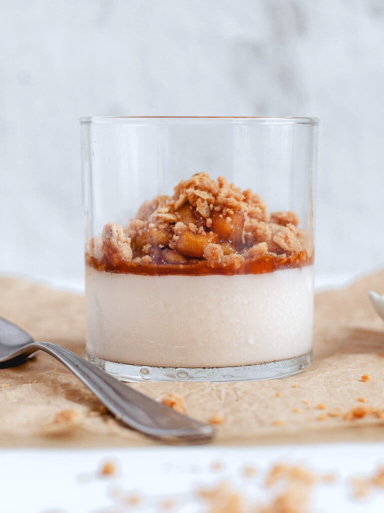 Gluten Free Cinnamon Apple Crumble Panna Cotta