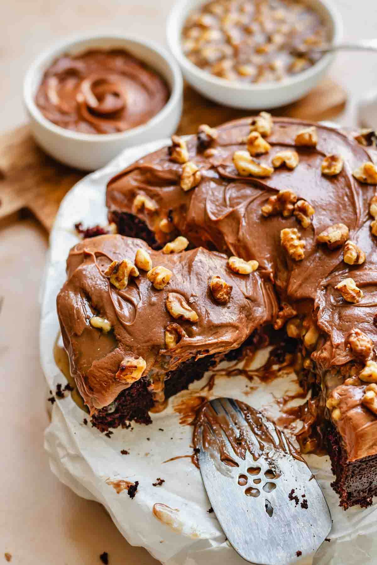 Chocolate Walnut Cake