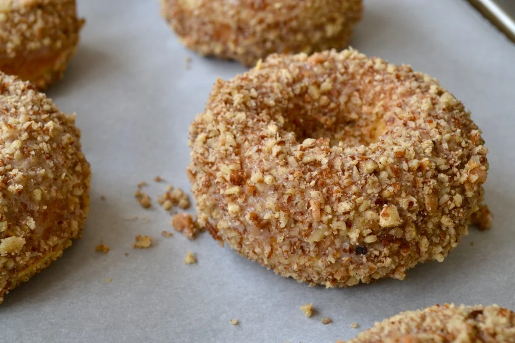Cinnamon Pecan Crunch Doughnuts