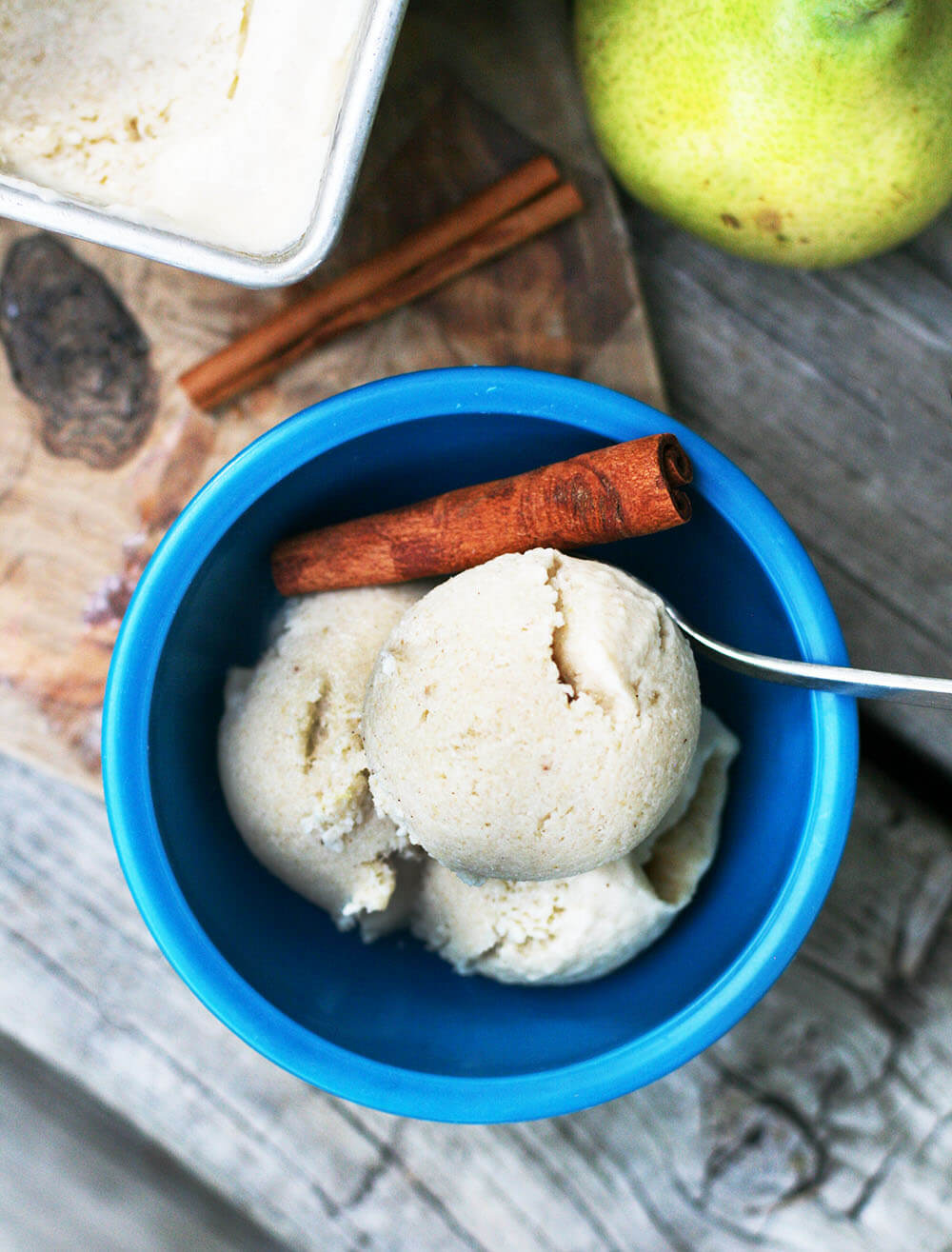 Homemade Pear Ice Cream