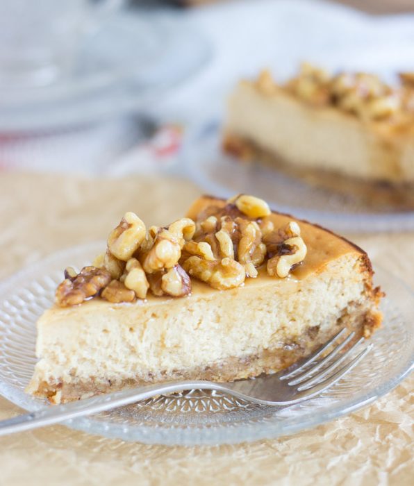 Maple Nut Cheesecake with Walnut Crust