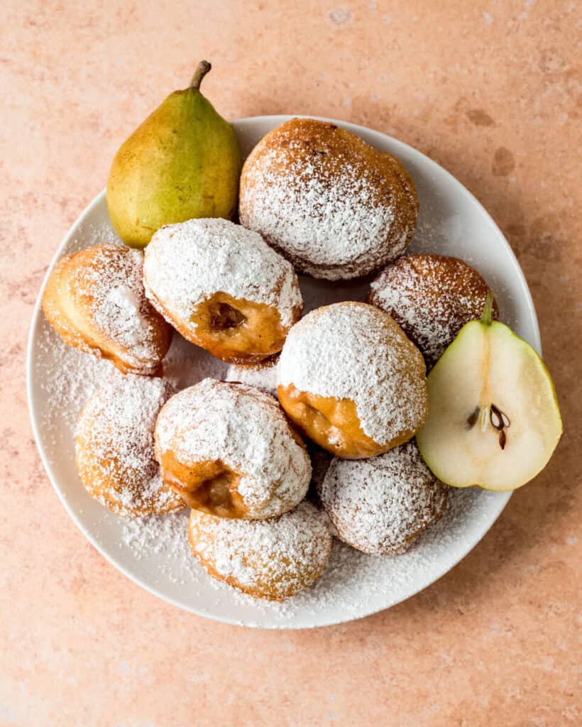 Pear Donuts With Vanilla And Cinnamon