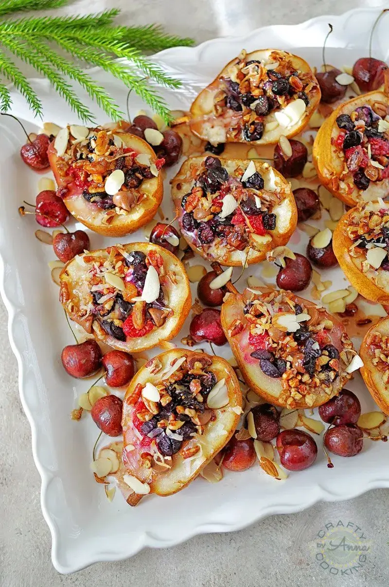 Roasted Pears With Yogurt, Honey, And Pecans
