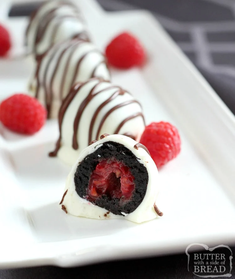 White Chocolate Raspberry Oreo Balls